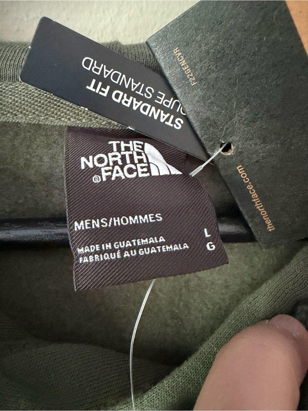 NWT The North Face Men's Bear Graphic Pullover Hoodie Green Large - Picture 8 of 8